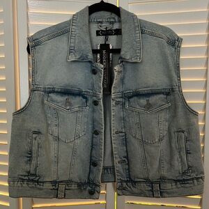 Nannette Light Blue Denim Vest